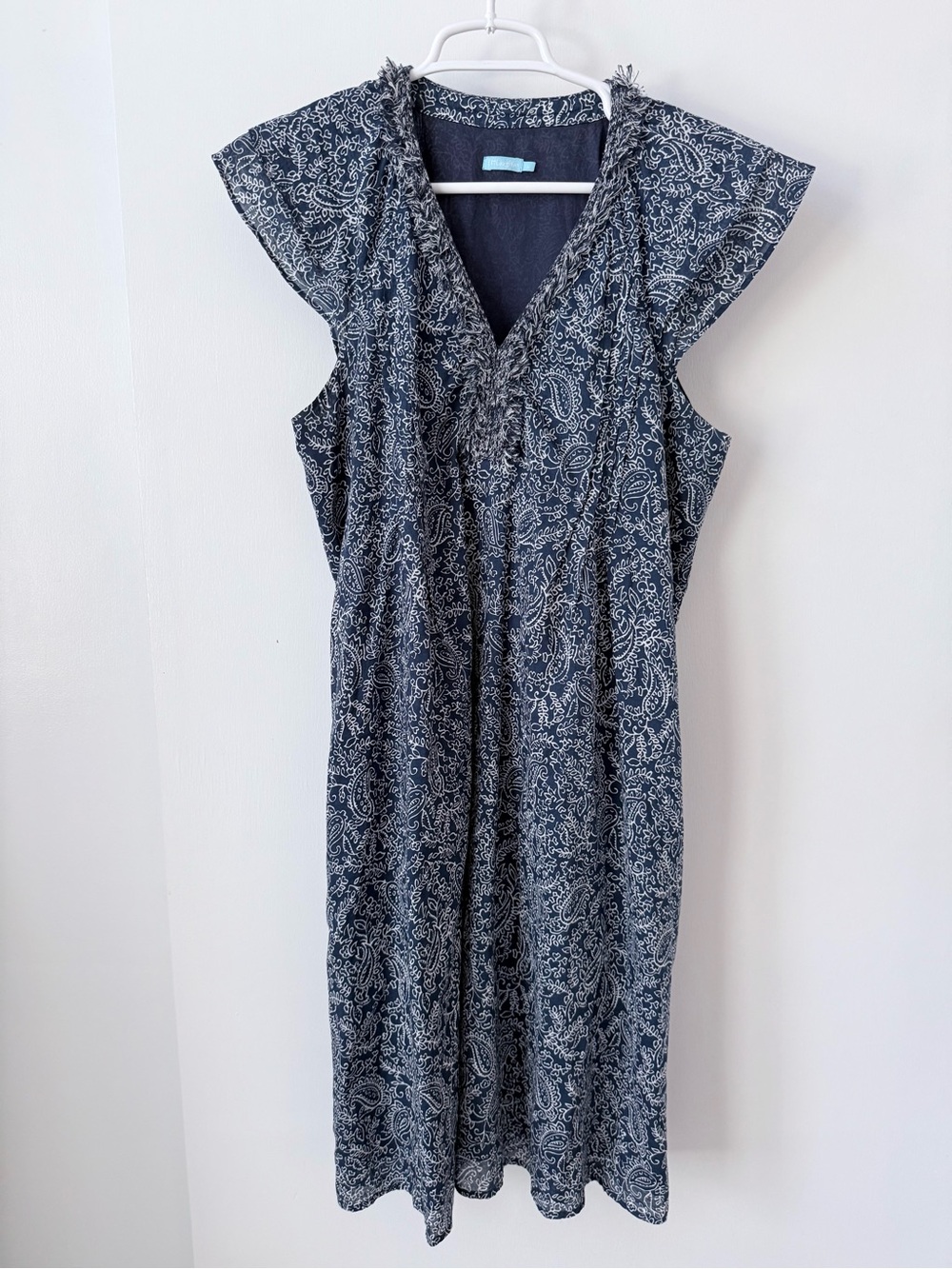 J. Mclaughlin Ottilie Cap Sleeve Paisley Ruffle Dress - Picture 6 of 14